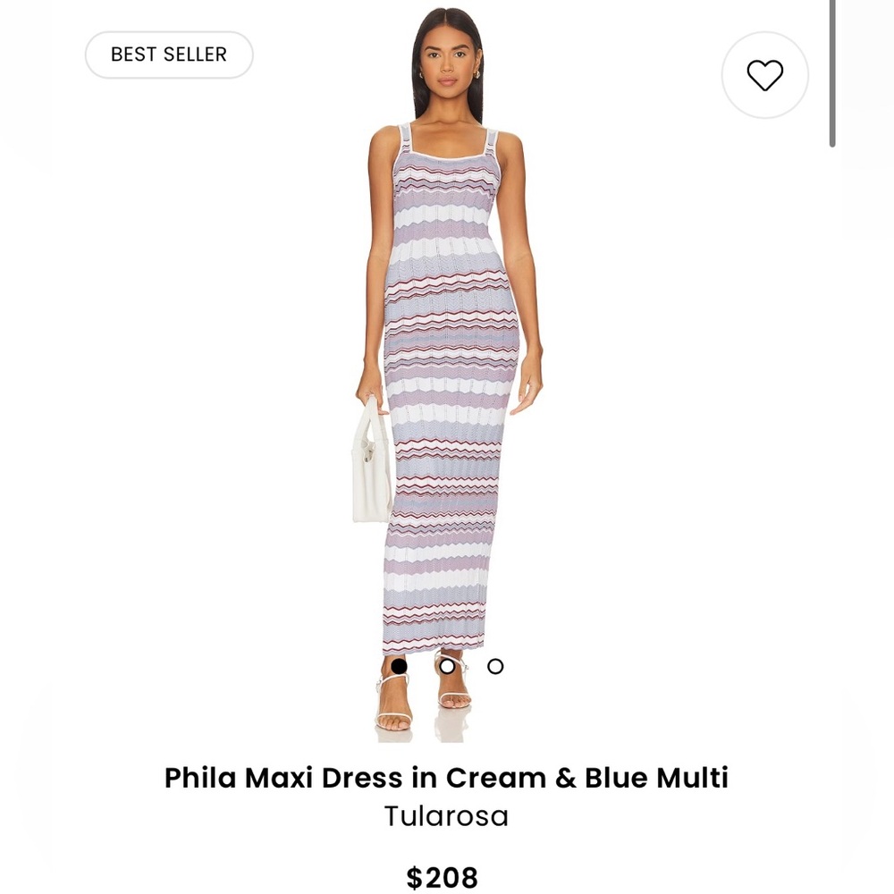 Phila Maxi Dress in Cream & Blue Multi
Tularosa